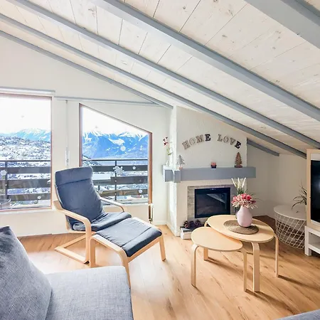 Apartment Cocon Familial Avec Vue Au Centre De Veysonnaz